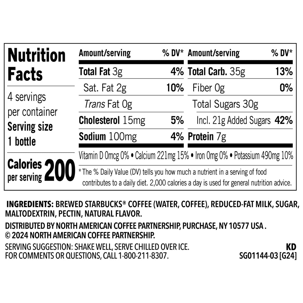 Starbucks Naturally Caffeinated Vanilla Frappuccino Medium Roast Chilled Coffee Drink 9.5 fl oz 4 Count