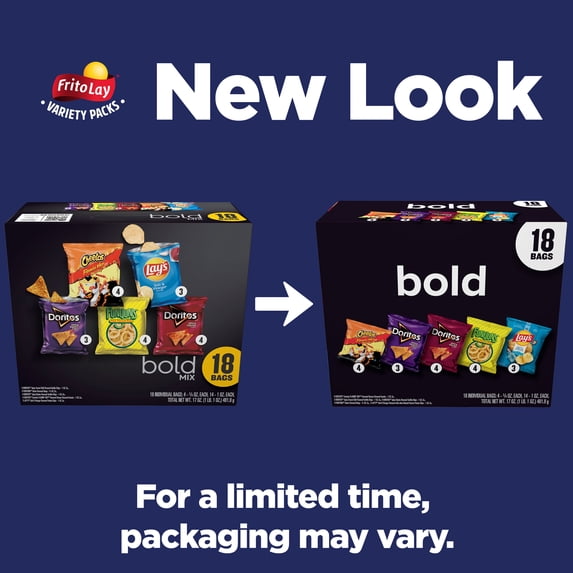 Bold Mix Variety Pack Chips 17 Oz 18 Count Frito-Lay