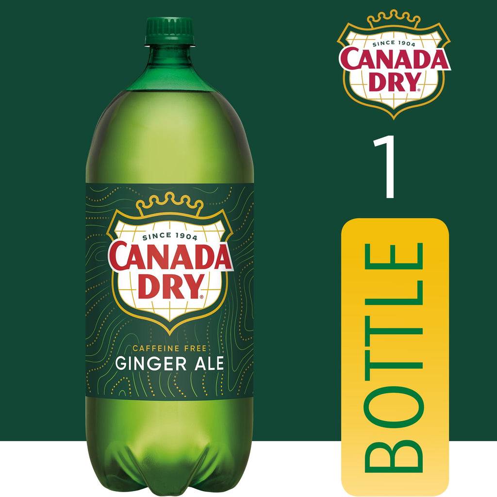Canada Dry Caffeine Free Ginger Ale Soda Pop Bottle 2 L