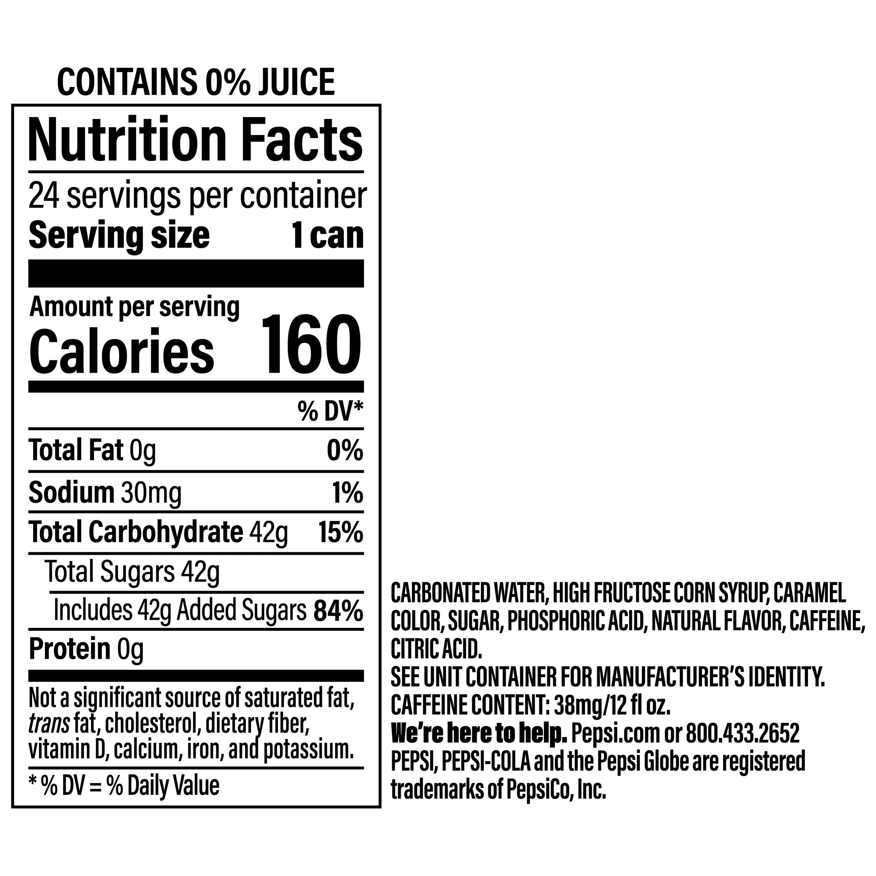Pepsi Wild Cherry Cola Soda Pop Cans 12 Fl Oz 24 Pack