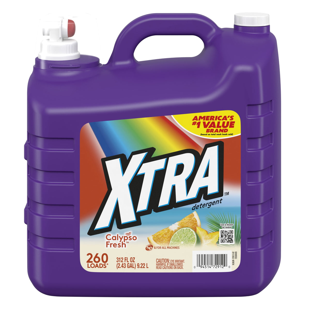 Xtra Calypso Fresh Liquid Laundry Detergent 312 fl oz 260 Loads