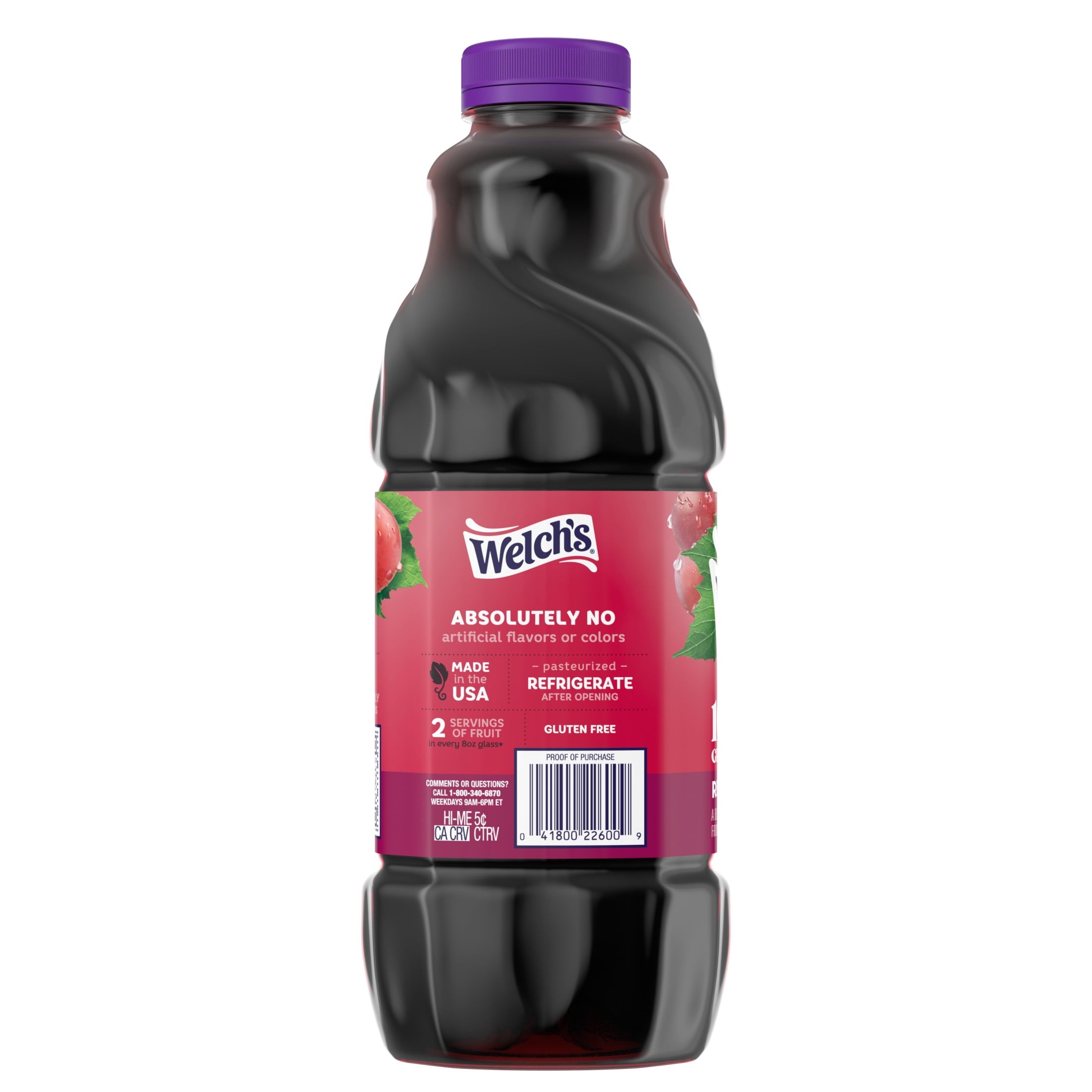 Welch's 100% Juice Red Grape 64 fl oz Bottle