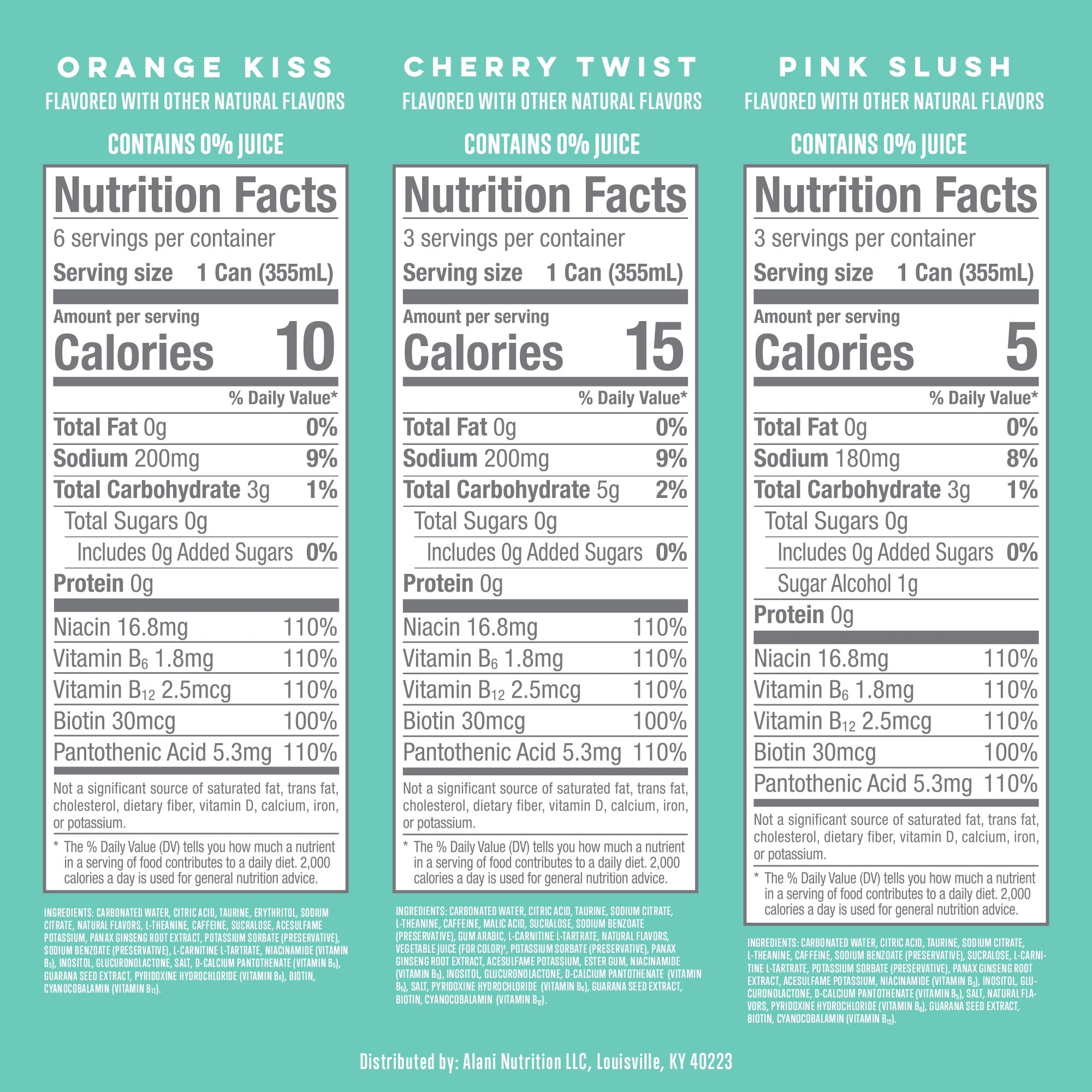 Alani Nu Sugar Free Variety Pack Energy Drink 12 fl oz 12 Pack Cans