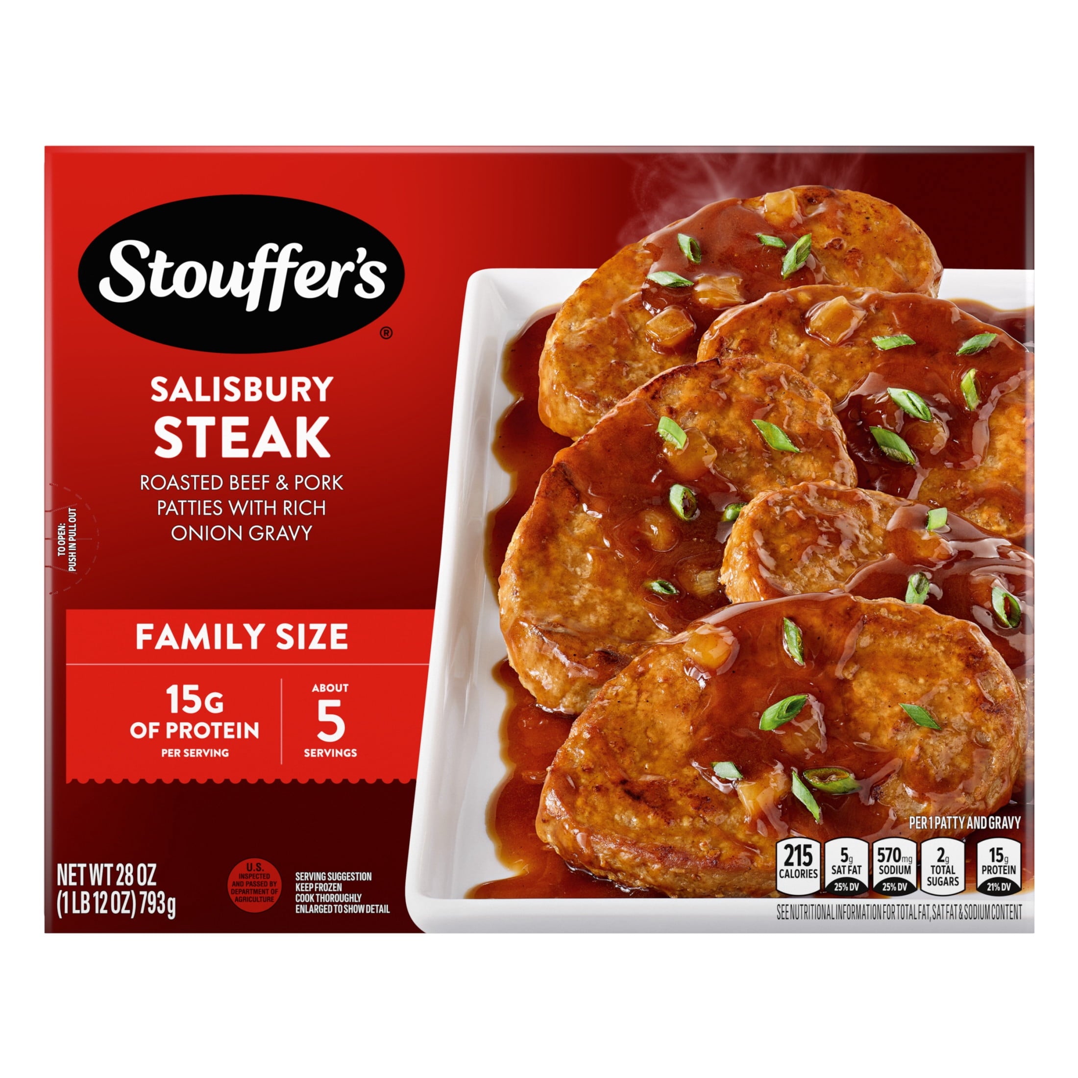 Stouffer's Salisbury Steak Family Size Frozen Dinner 28 Oz
