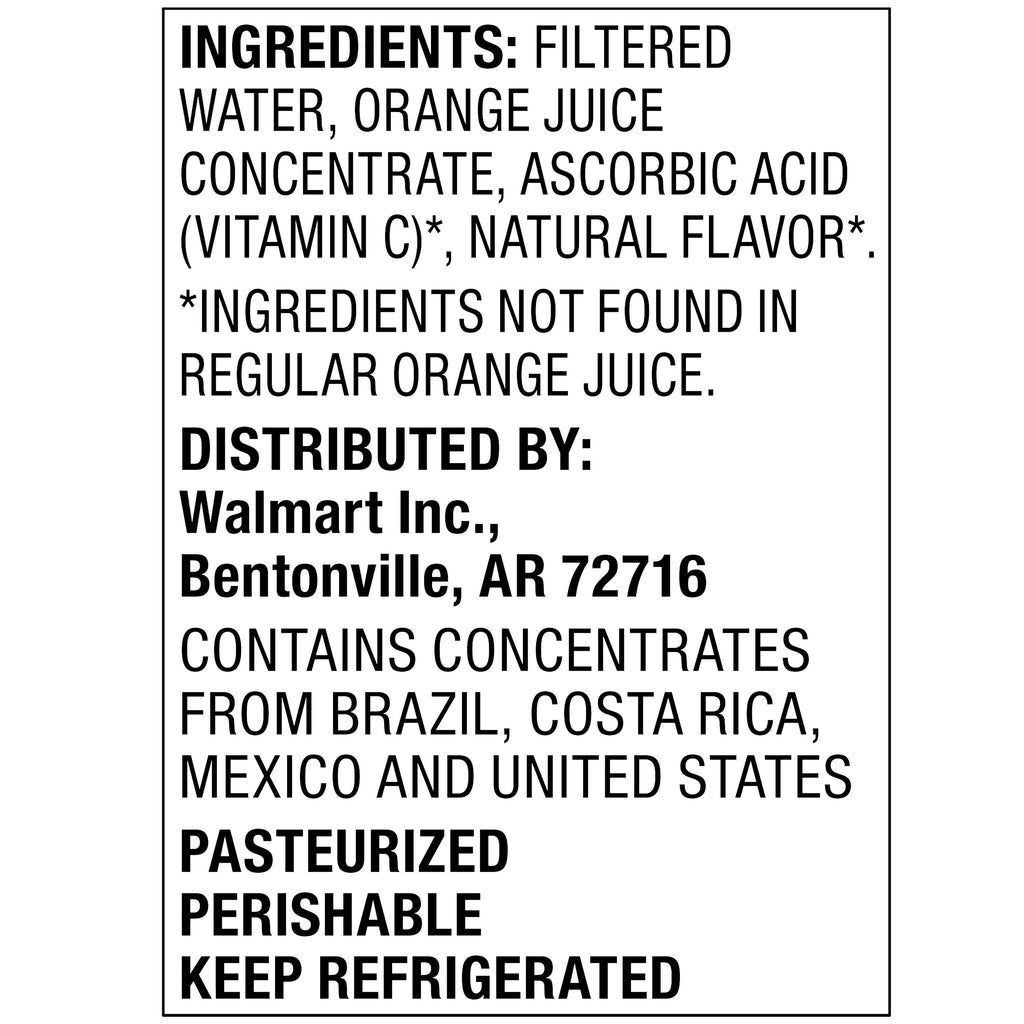 Great Value 100% Orange Juice From Concentrate No Pulp 64 fl oz