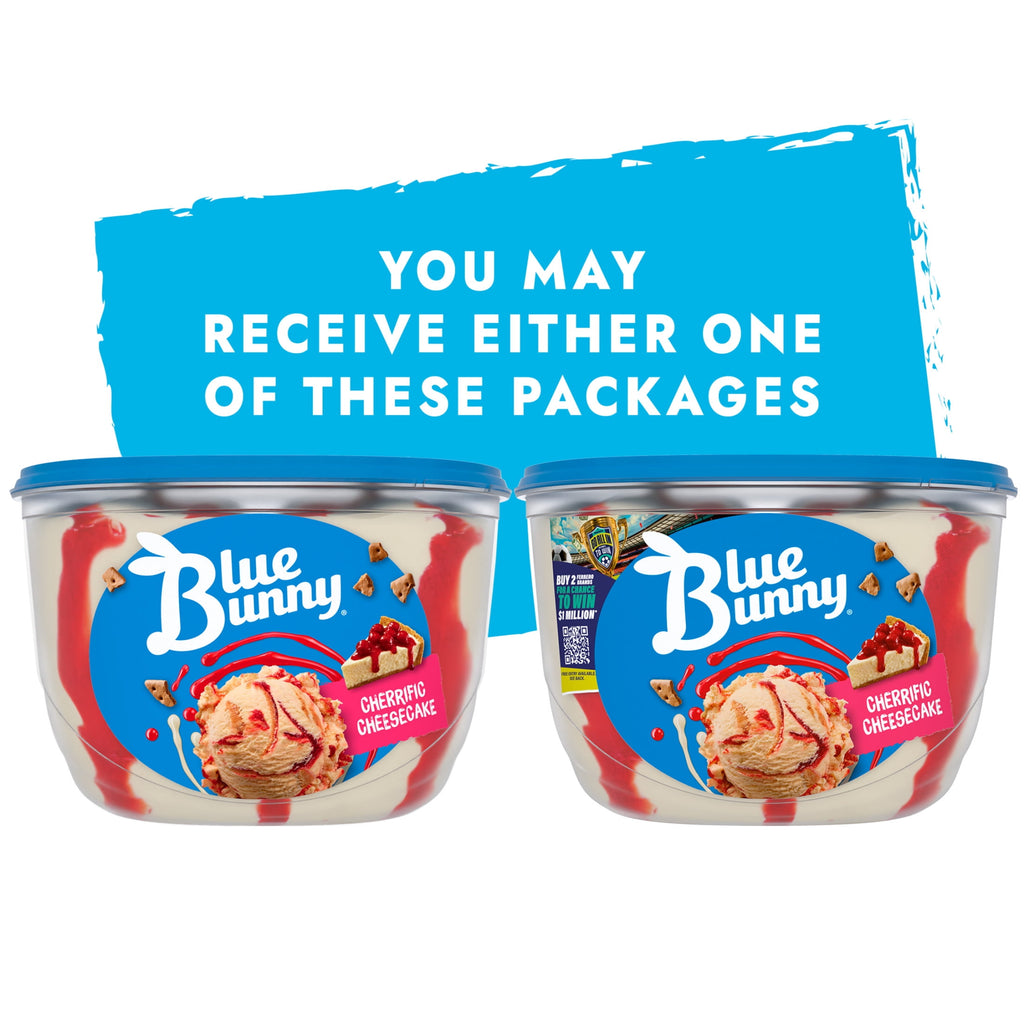 Blue Bunny Cherrific Cheesecake Premium Frozen Dessert 46 Fl Oz Tub
