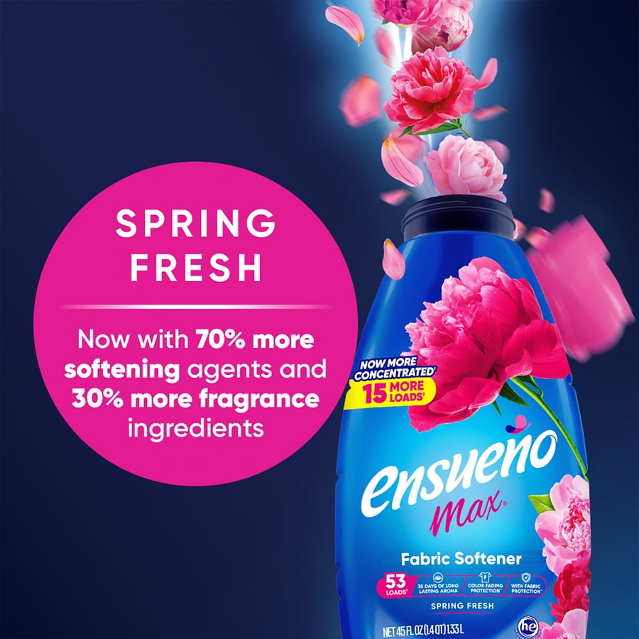 Ensueno Max Liquid Fabric Softener Spring Fresh 45 fl oz 53 Loads