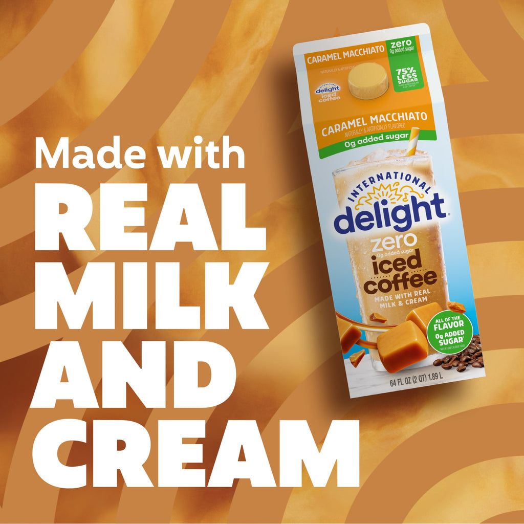 International Delight Zero Caramel Macchiato 0g Added Sugar Iced Coffee 64 fl oz Carton