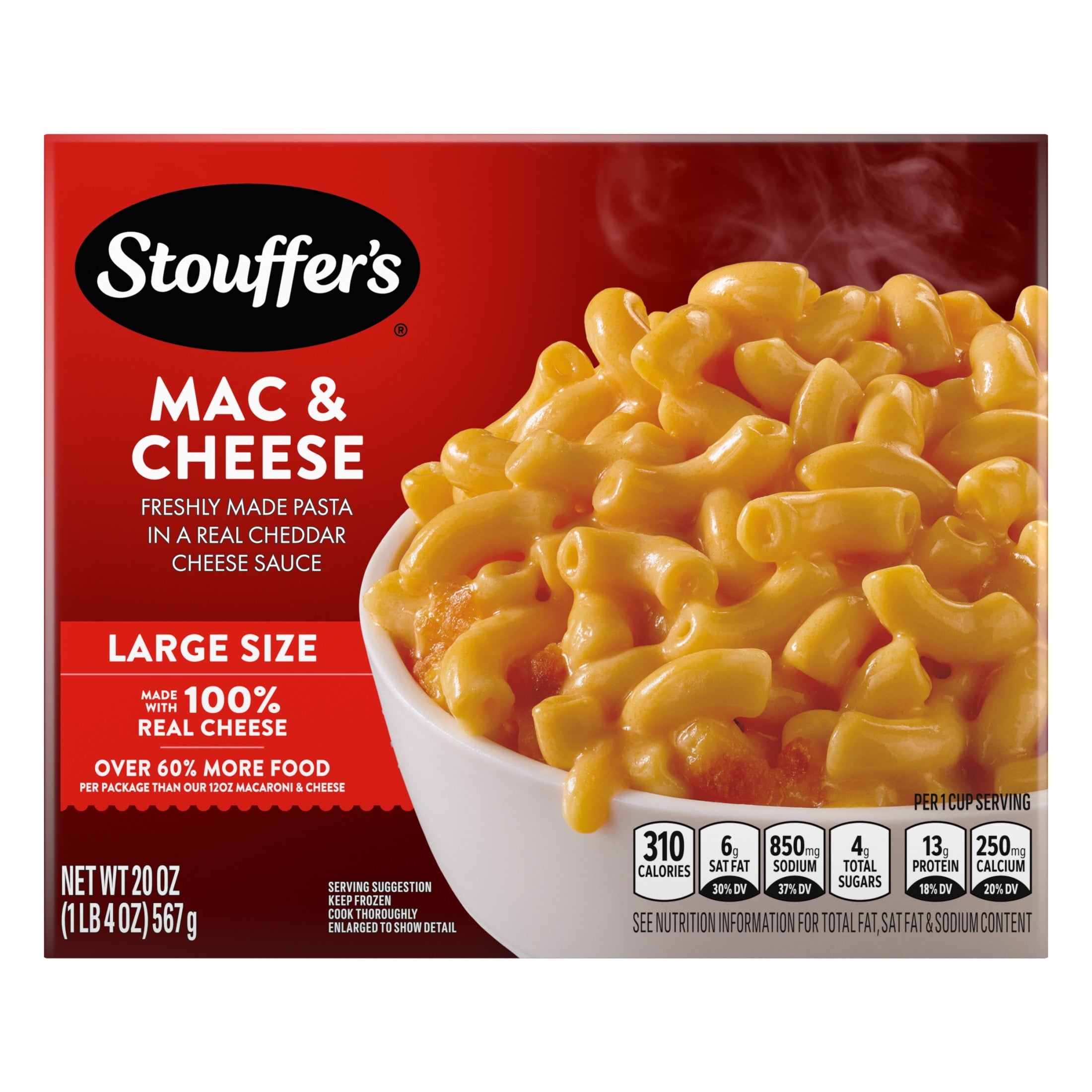 Stouffer's Macaroni And Cheese Large Size Frozen Meal 20 Oz