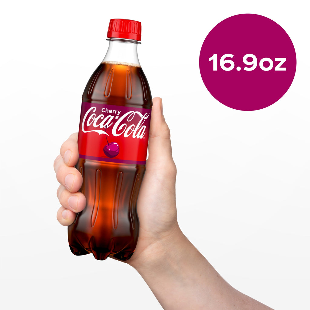 Cherry Soda Pop Bottles 16.9 Fl Oz 6 Pack Coca-Cola