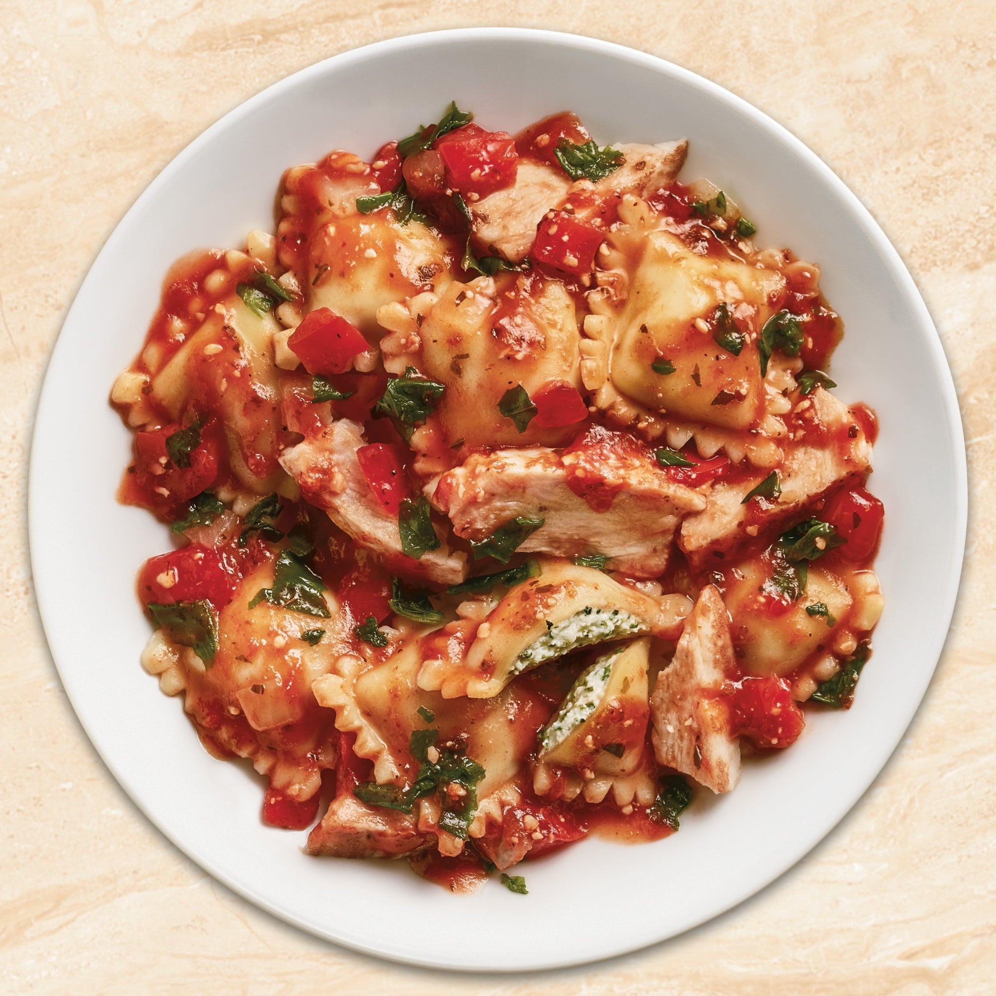 Healthy Choice Cafe Steamers Four-Cheese Ravioli & Chicken Marinara Frozen Meal 10 Oz