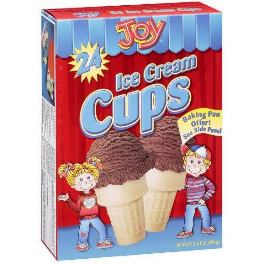 Joy Wafer Ice Cream Cups 3.5 Oz 24 Count