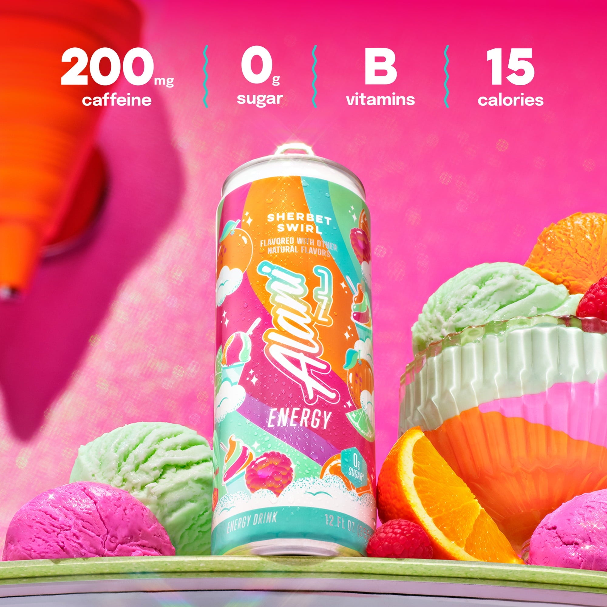 Alani Nu Sherbet Swirl Energy Drink 12 fl oz Single Can