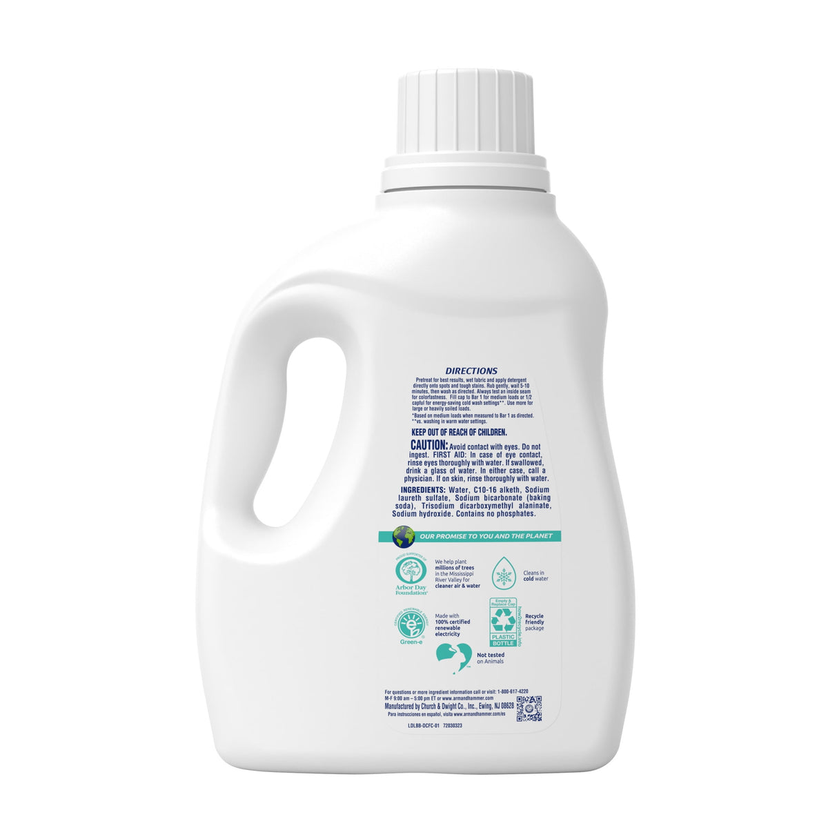 ARM & HAMMER Deep Clean Free & Clear Liquid Laundry Detergent 75 fl oz 50 Loads