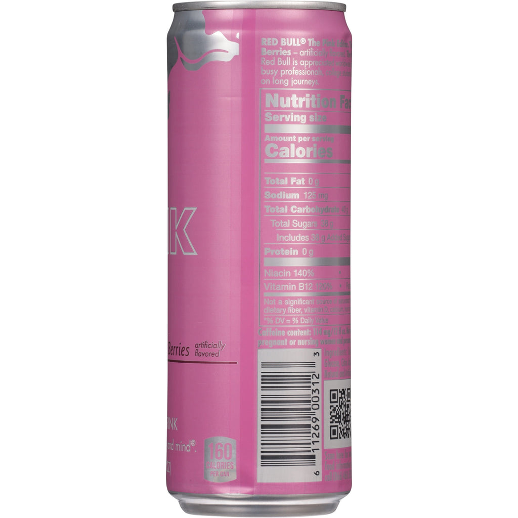 Red Bull Pink Edition Wild Berries Energy Drink 12 fl oz Single Can
