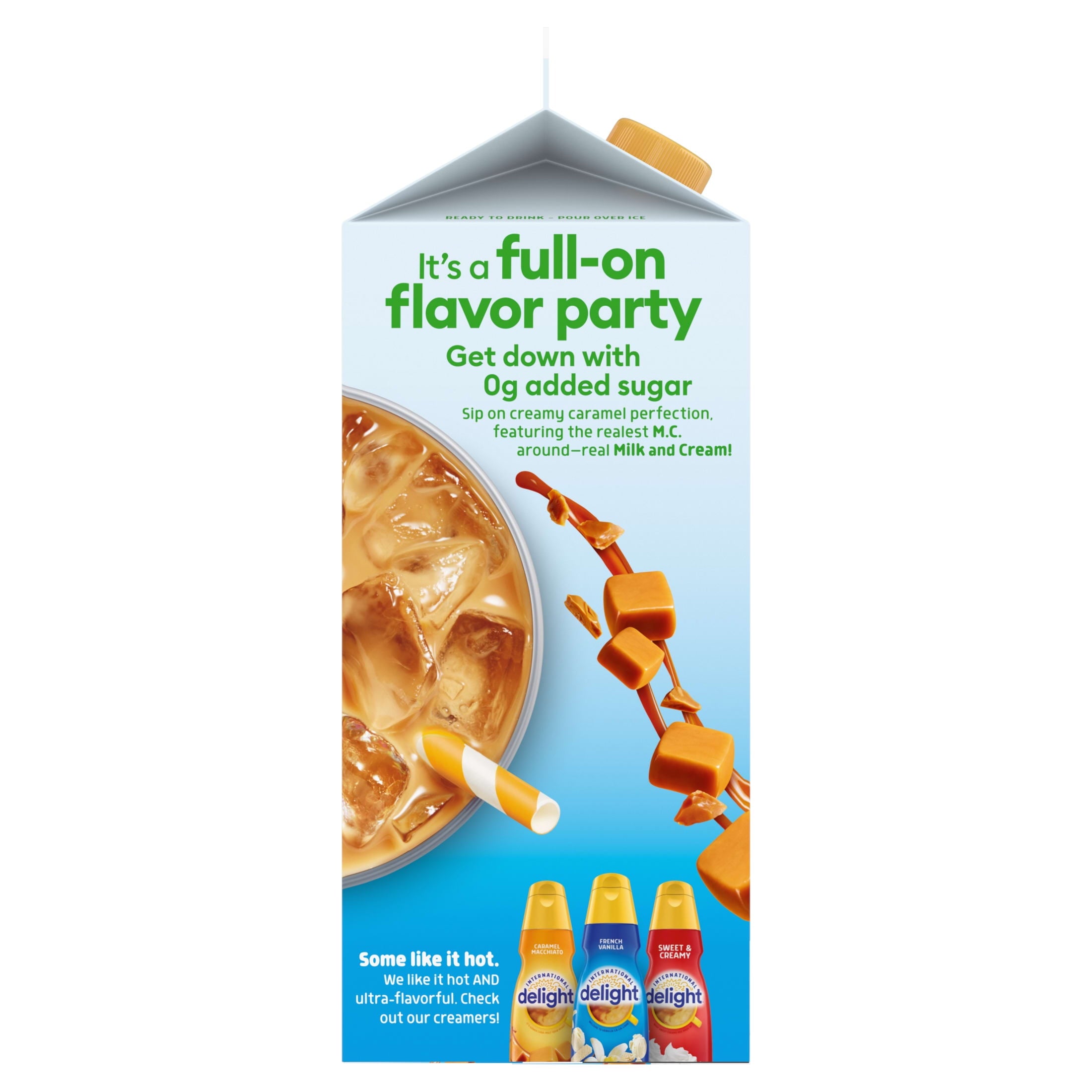International Delight Zero Caramel Macchiato 0g Added Sugar Iced Coffee 64 fl oz Carton
