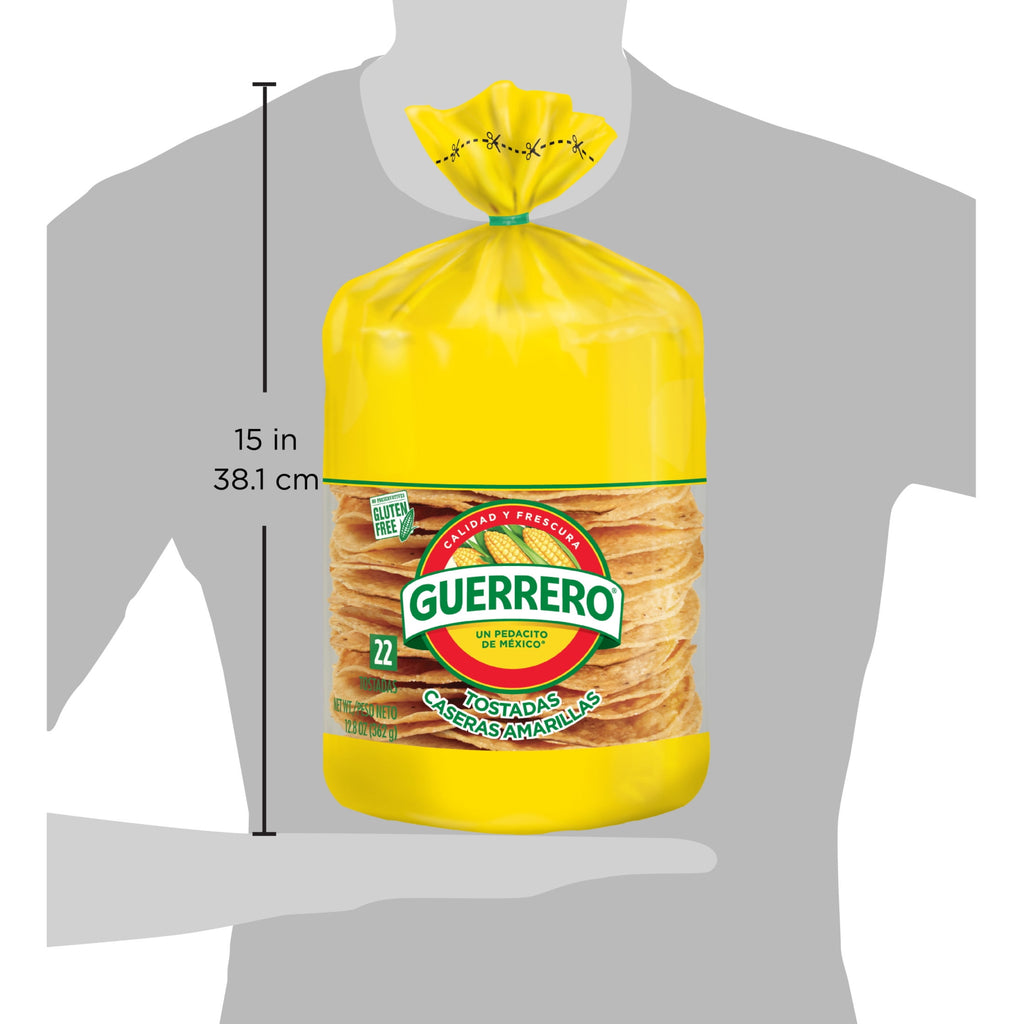 Yellow Tostadas Caseras 12.8 Oz 22 Count Guerrero