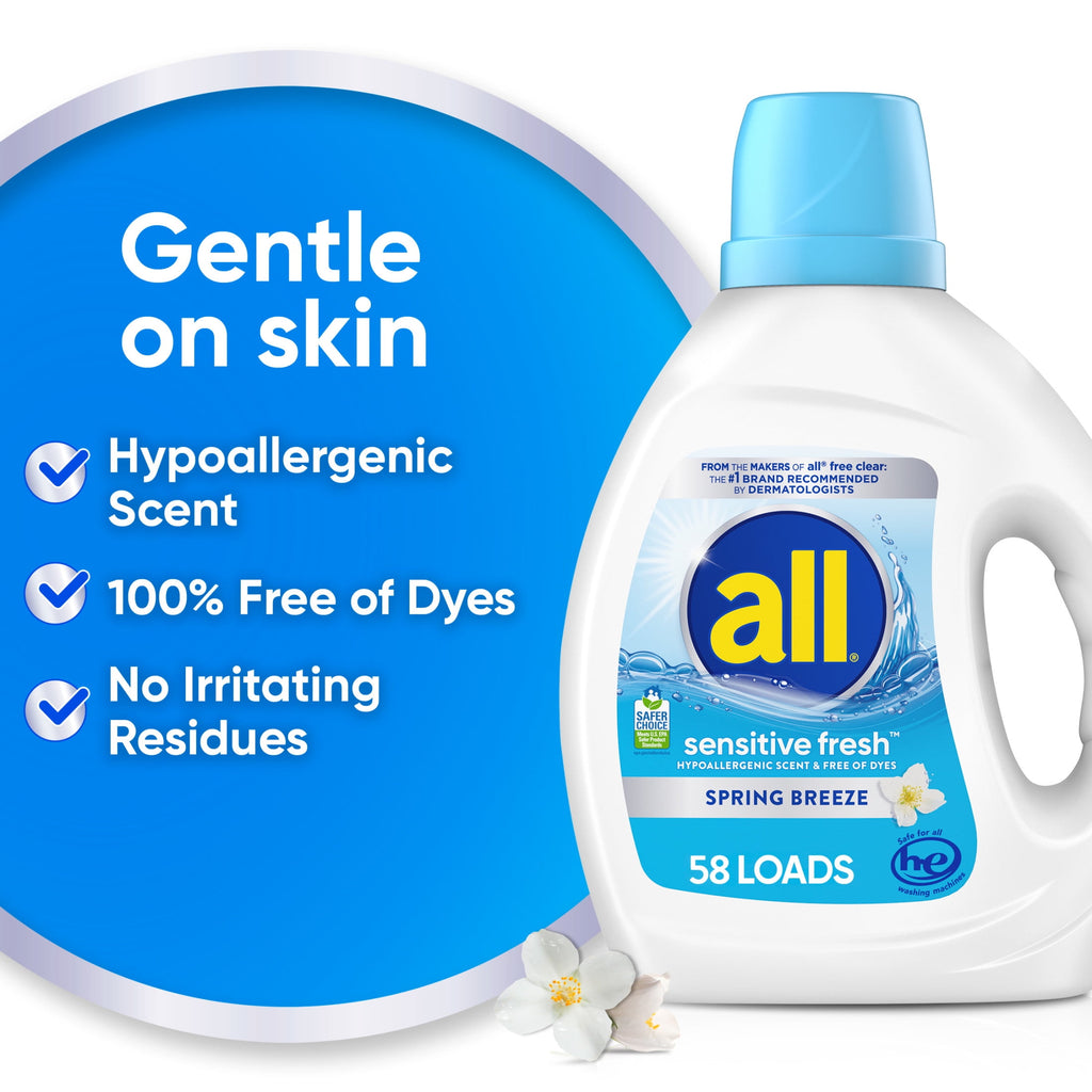 all Sensitive Fresh Liquid Laundry Detergent