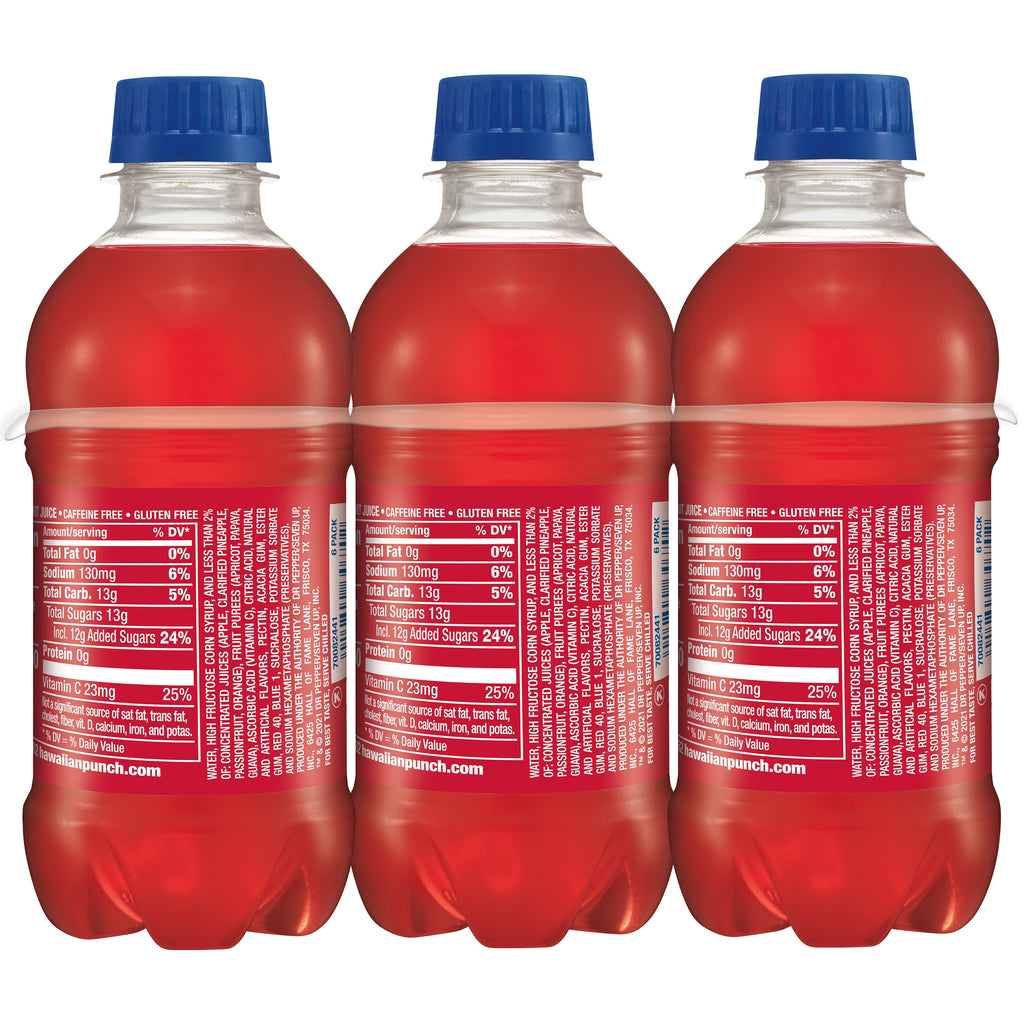 Hawaiian Punch Fruit Juicy Red Juice Drink 10 fl oz 6 Pack