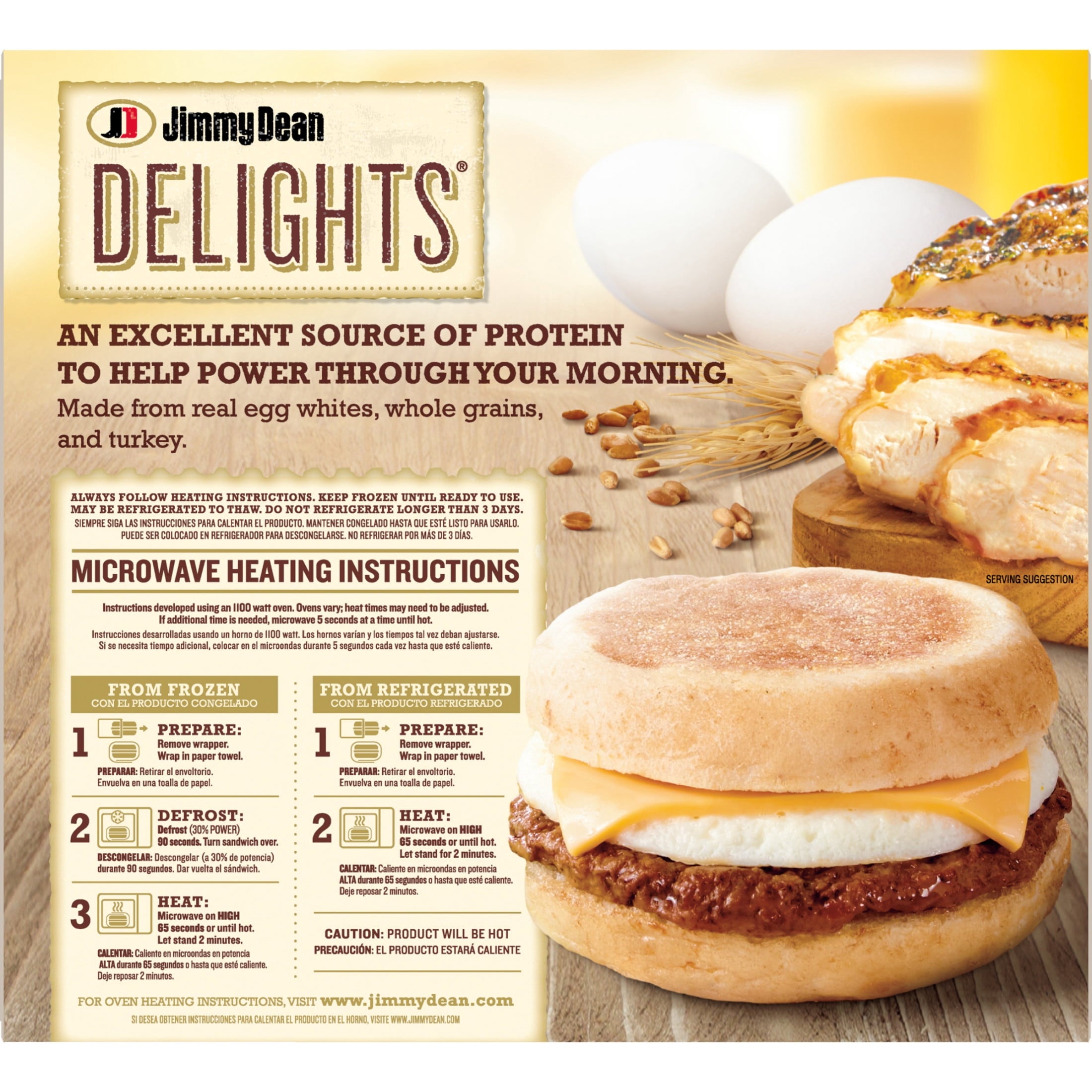 Jimmy Dean Delights Turkey Sausage Egg White & Cheese English Muffin 16.4 Oz 4 Count