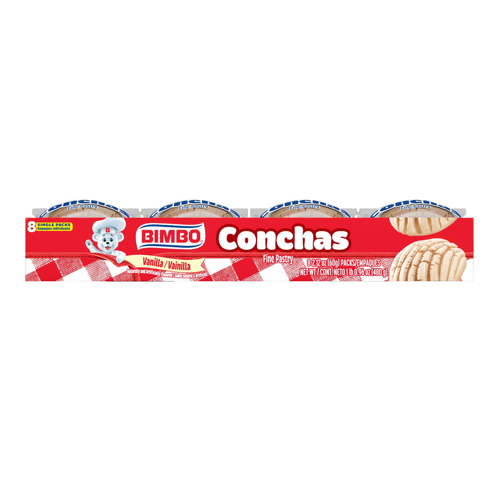 Conchas Vanilla Pastry 16.96 Oz 8 Count Freshness Guaranteed