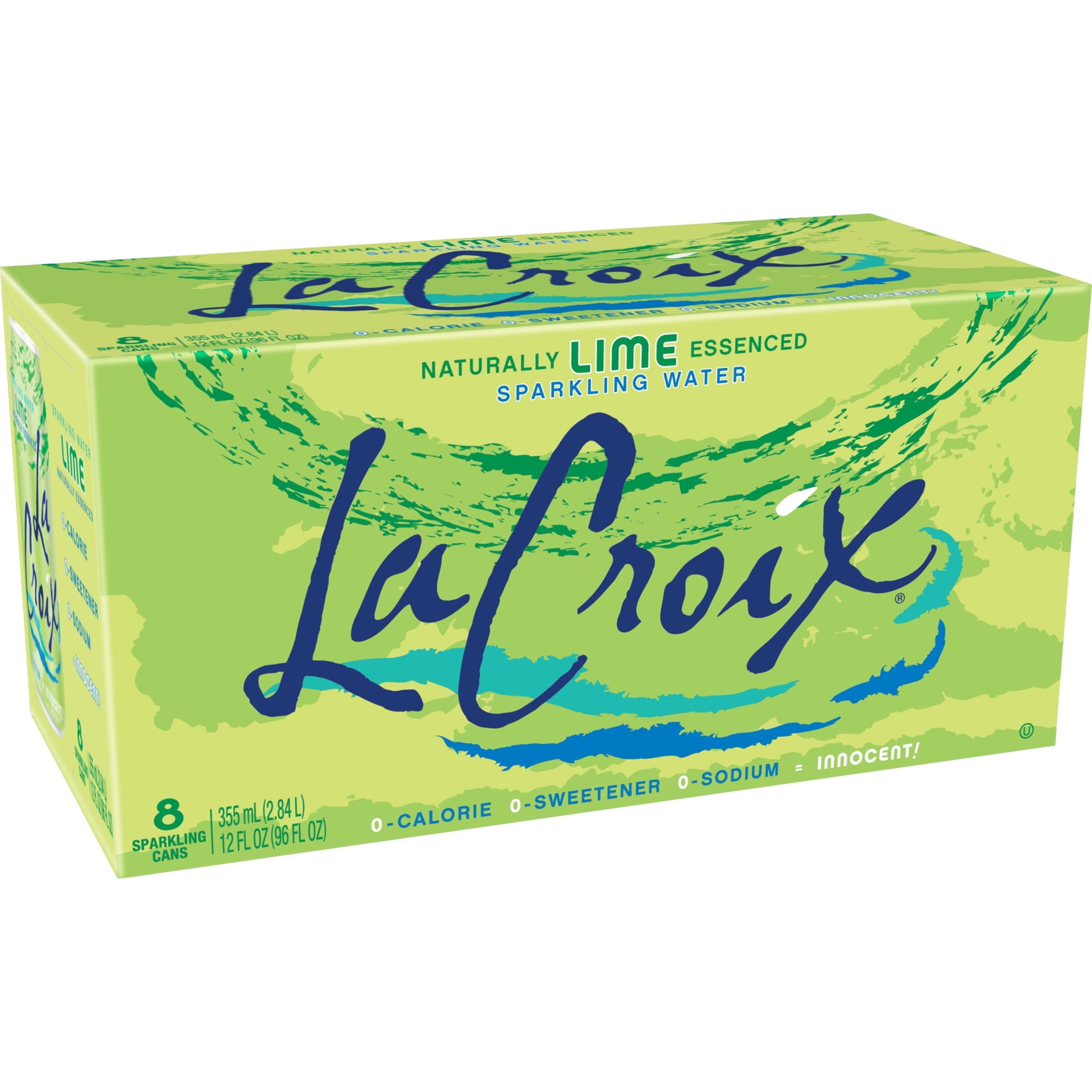 LaCroix Lime Sparkling Water 12 fl oz Cans 8 Pack