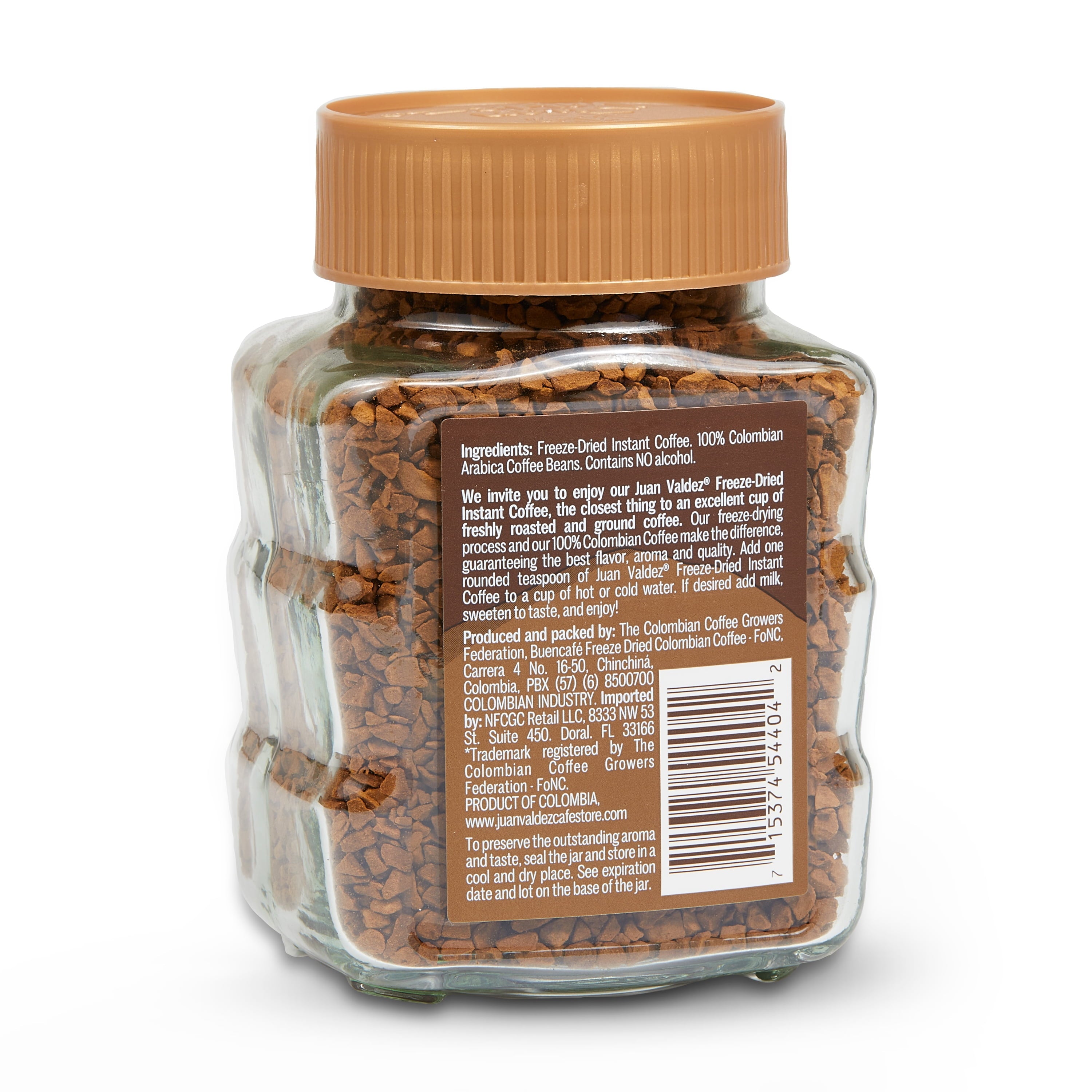 Juan Valdez Classic Naturally Caffeinated Medium Instant Coffee 3.35 oz Jar