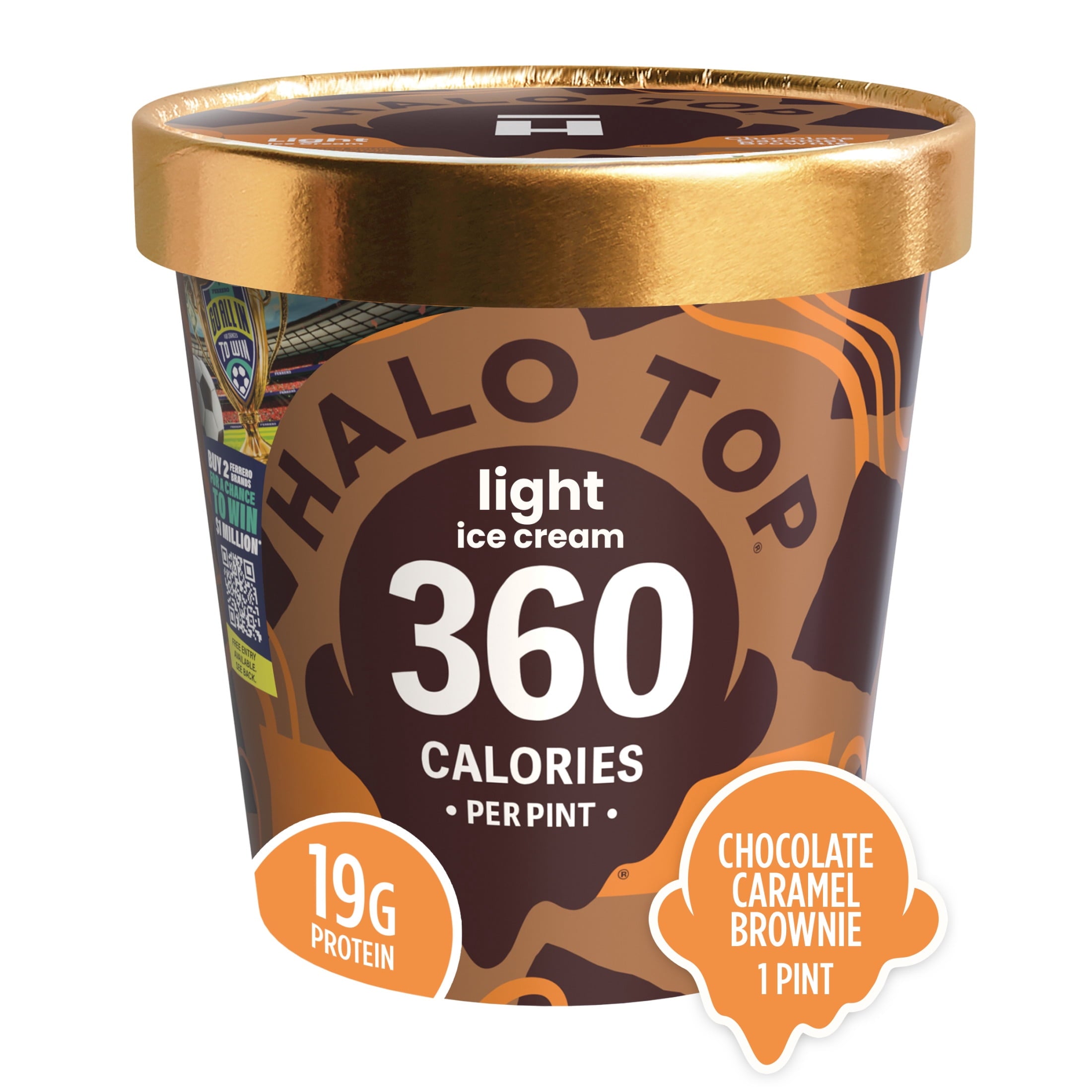 Halo Top Chocolate Caramel Brownie Light Ice Cream 16 Fl Oz