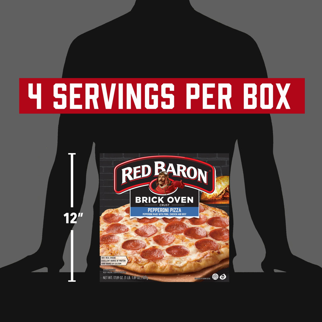 Red Baron Pepperoni Brick Oven Crust Frozen Pizza 17.89 Oz