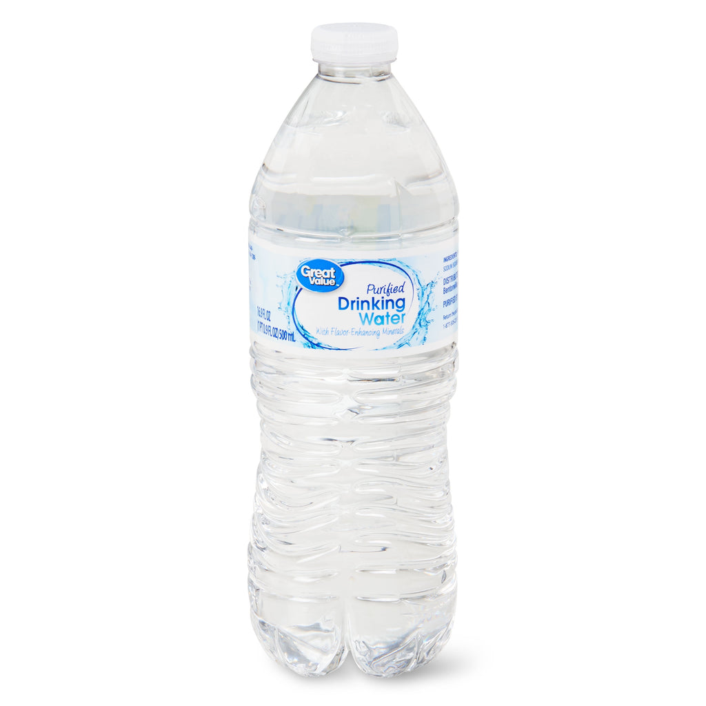 Great Value Purified Drinking Water 16.9 fl oz Bottles 24 Pack