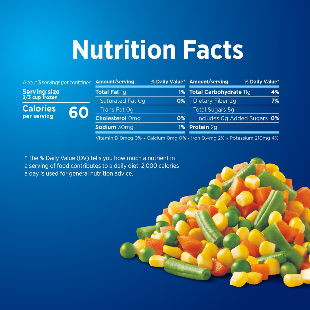 Birds Eye Steamfresh Mixed Vegetables Corn Carrots Green Beans Peas Frozen 10 Oz