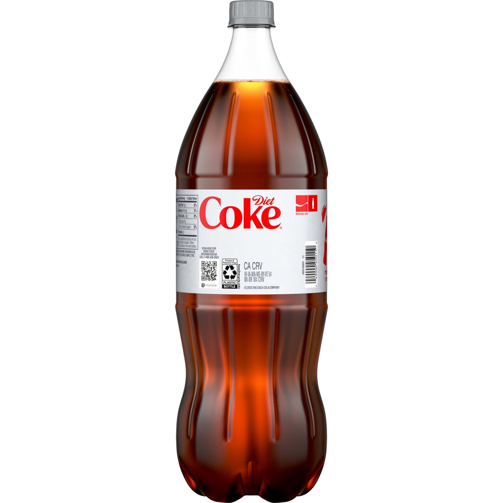 Diet Coke Soda Pop Bottle 2 Liters Coca-Cola