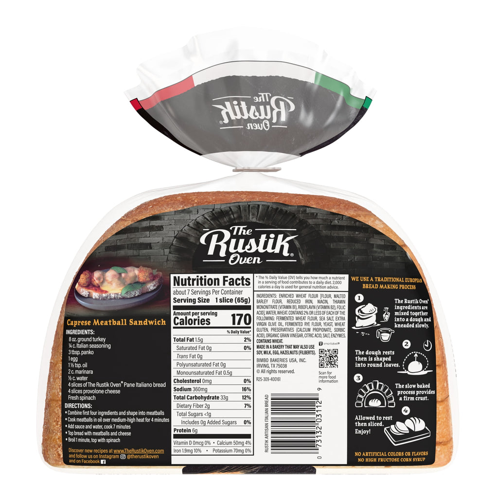 The Rustik Oven Italian Artisan Bread 16 Oz 1 Count