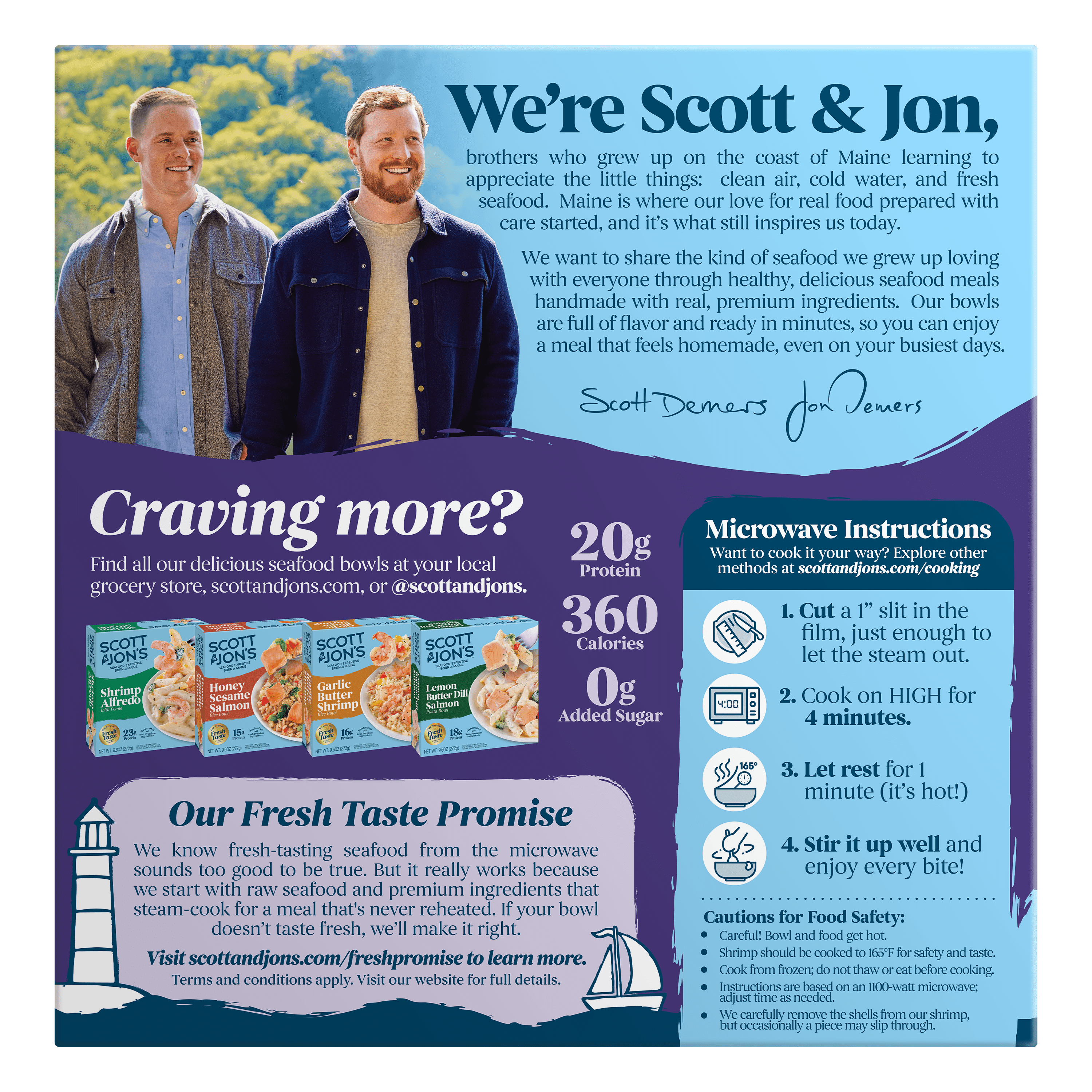 Scott & Jon's Shrimp Scampi Linguini Frozen Meal 9.6 Oz