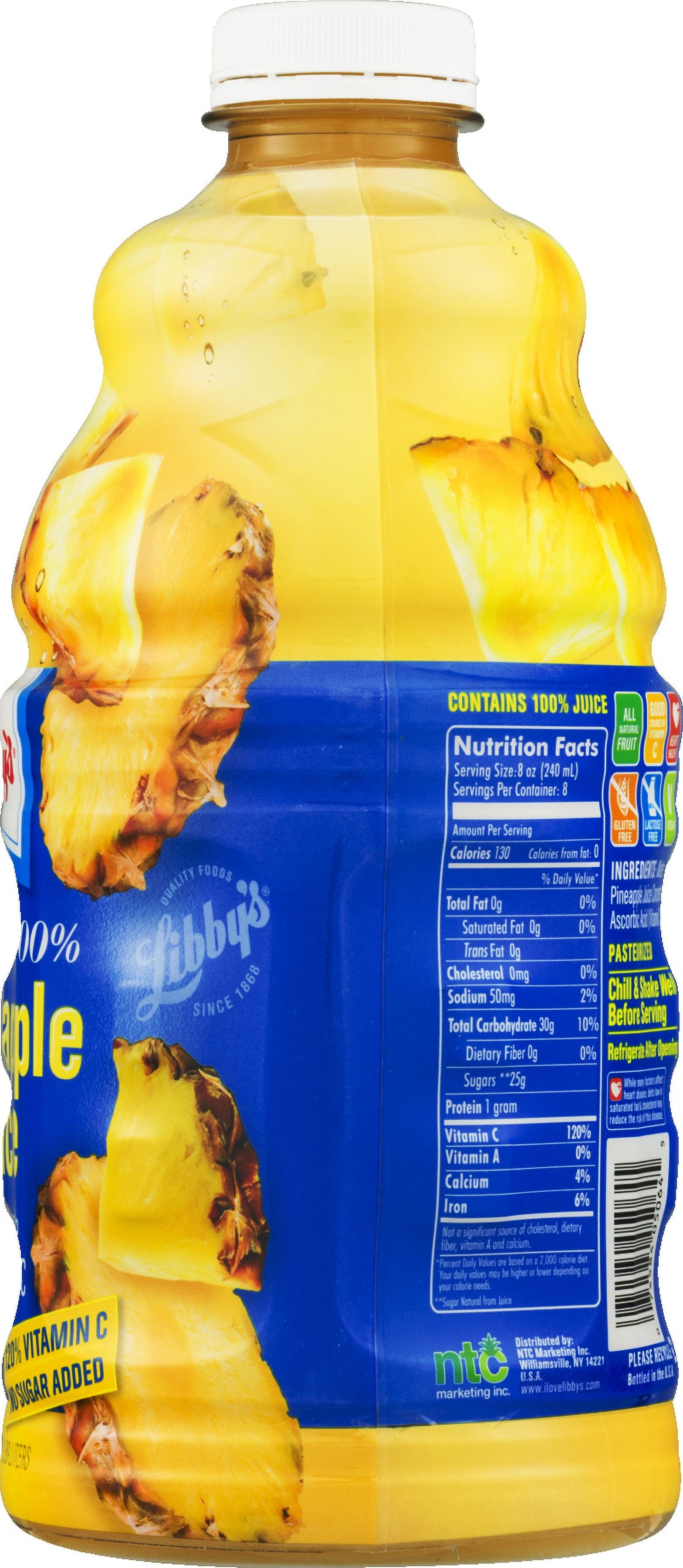 Libby's 100% Pineapple Juice 64 fl oz Bottle