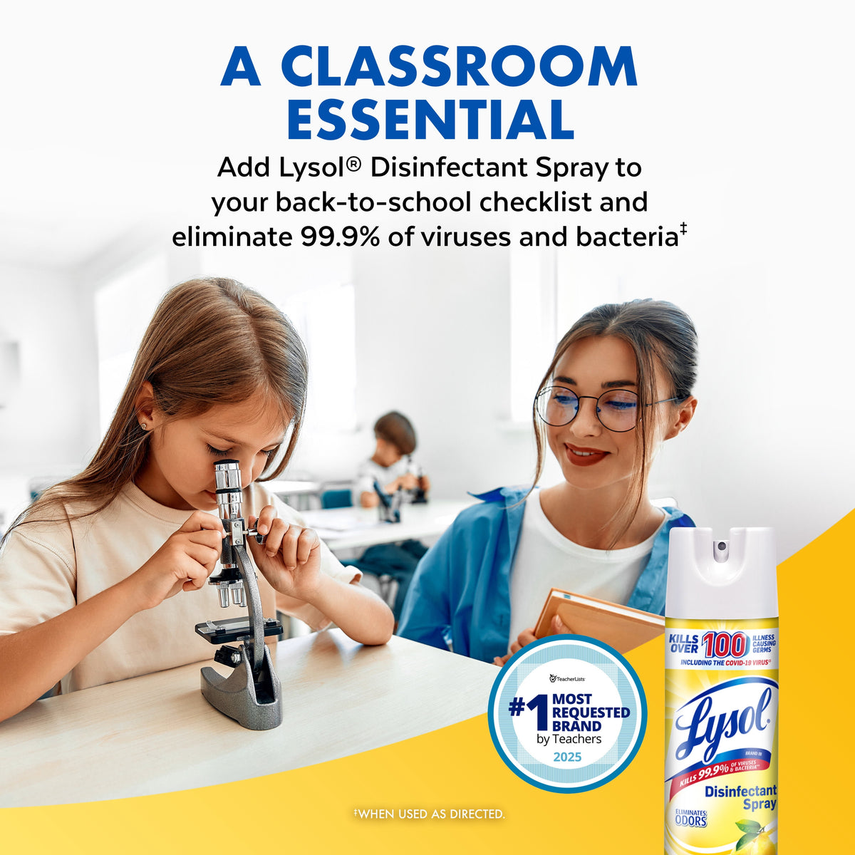 Lysol Disinfectant Spray Lemon Breeze Scent 19 oz