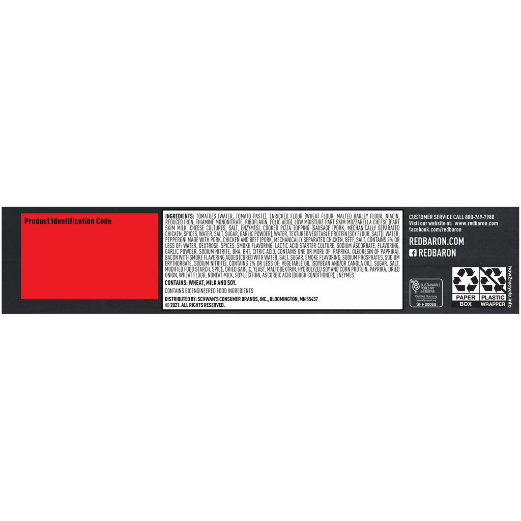 Red Baron 3 Meat French Bread Frozen Personal Pizza 11.01 Oz 2 Pack