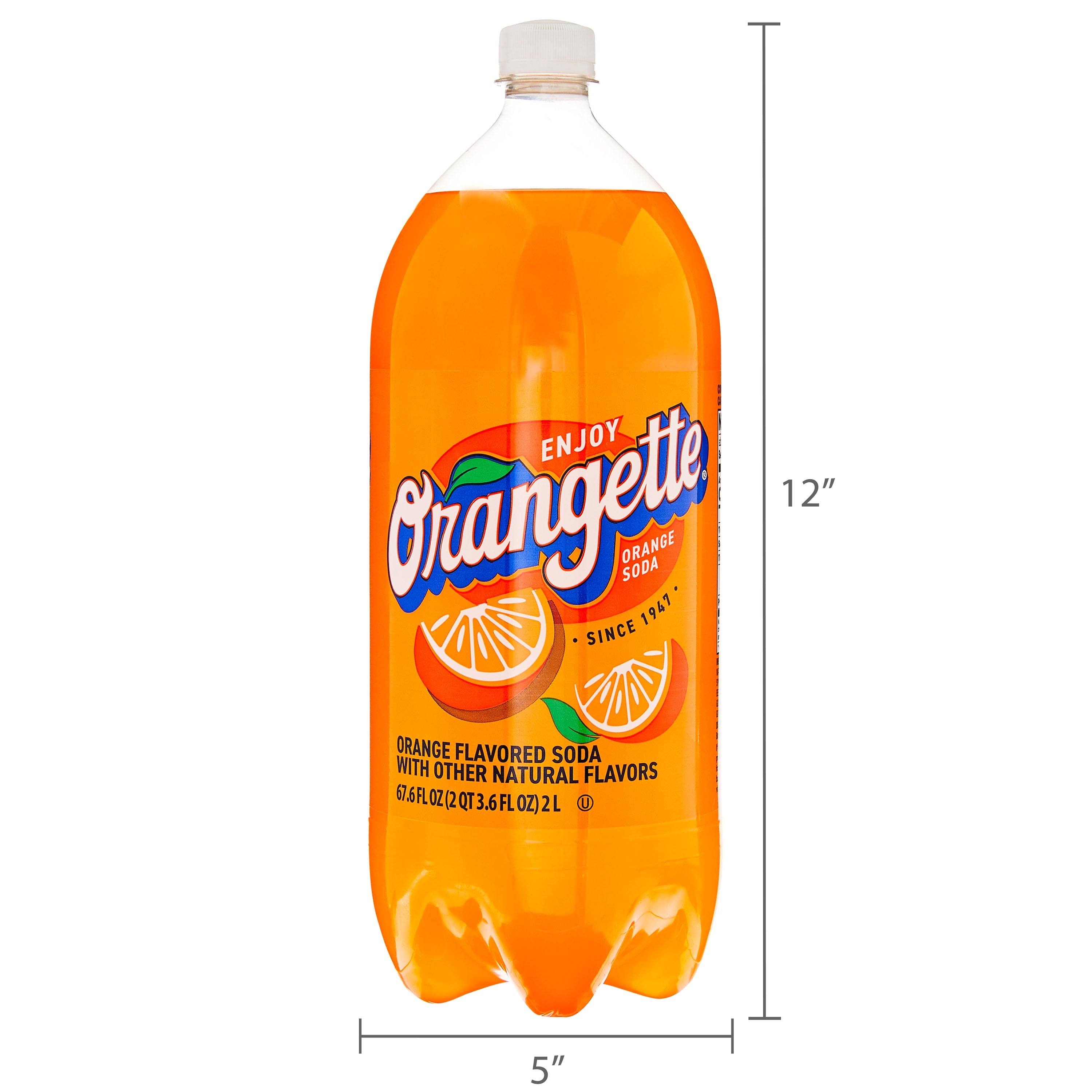 Great Value Orangette Orange Soda Pop Bottle 2 L