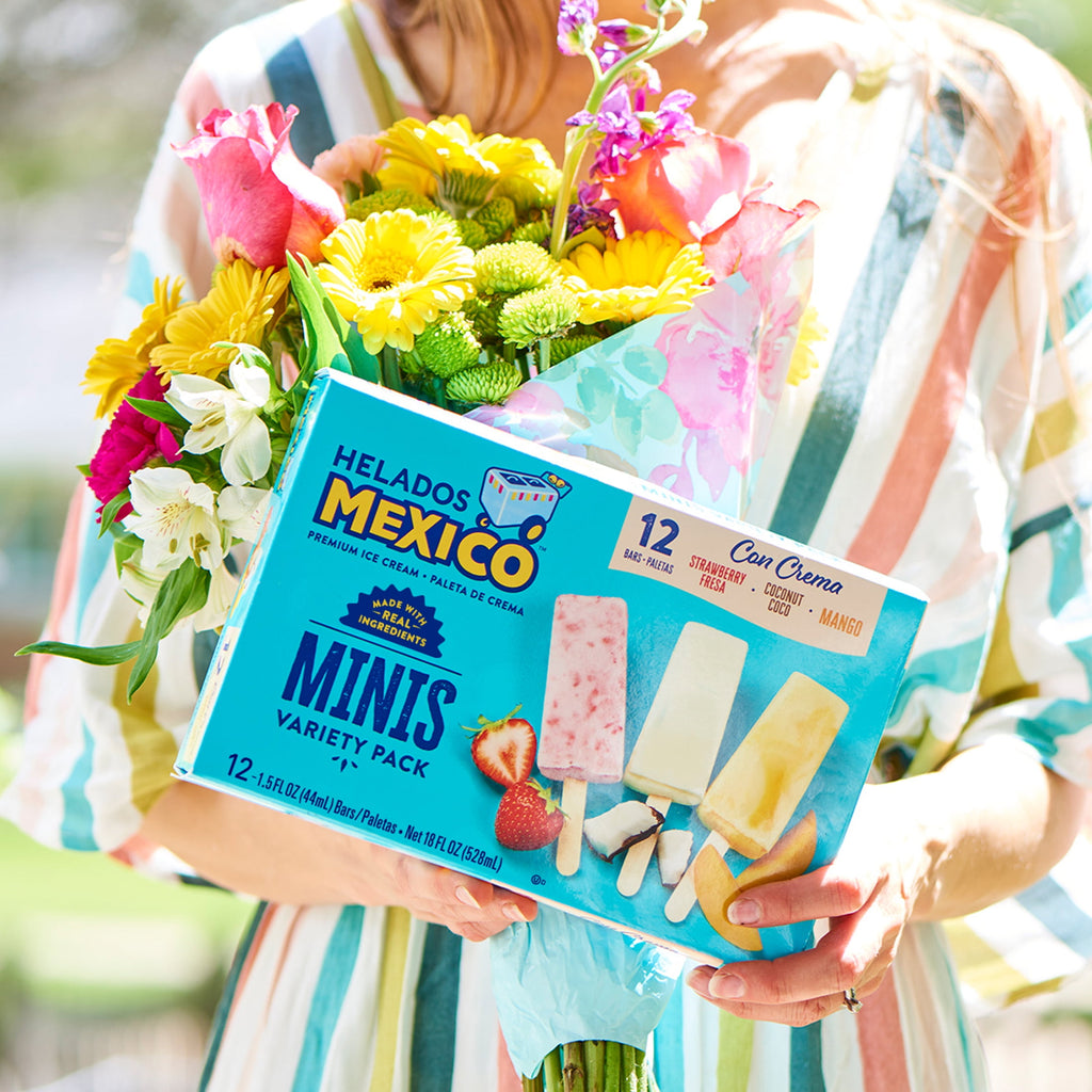 Helados Mexico Minis Strawberry Coconut Mango Ice Cream Bars Variety Pack 12 Count 18 Fl Oz