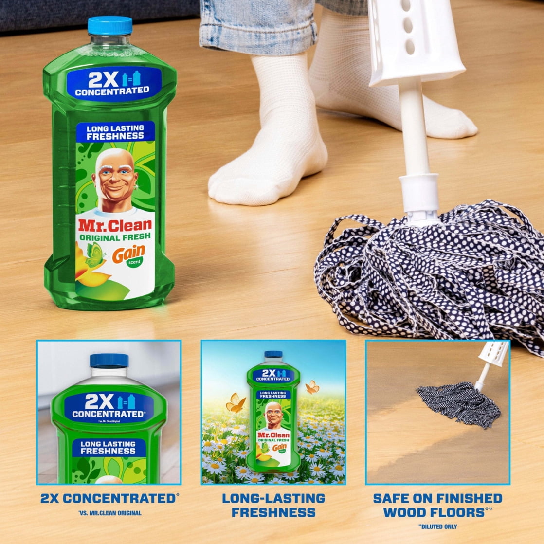 Mr. Clean 2X Concentrated Multi-Surface Cleaner Gain Original Scent 41 fl oz