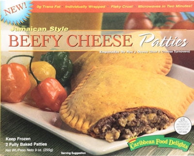 Caribbean Food Delights Jamaican Style Beefy Cheese Patties 10 Oz Frozen 2 Count