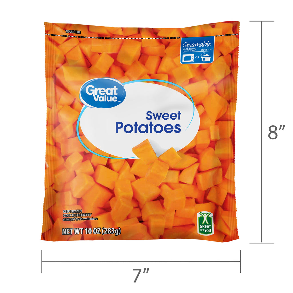 Great Value Diced Sweet Potatoes 10 Oz Frozen