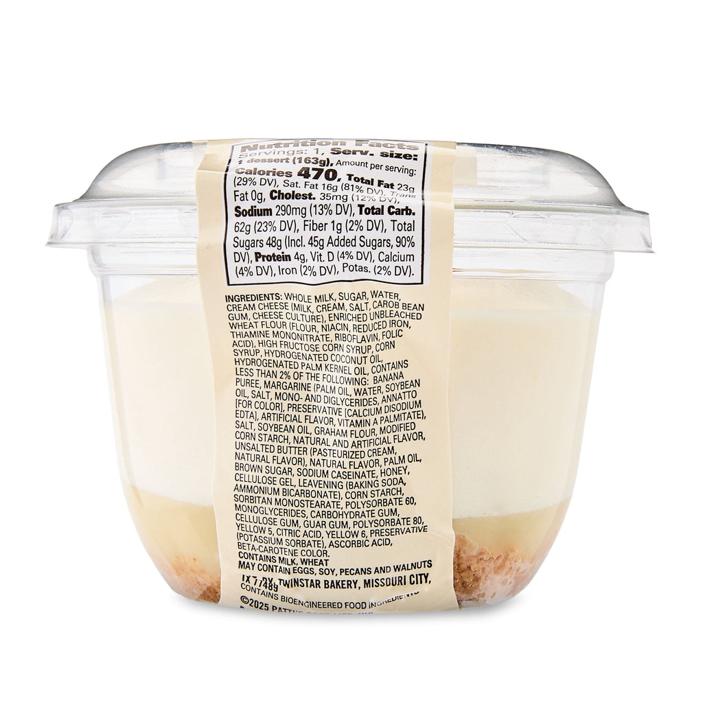 Banana Pudding Dessert Cup 5.75 Oz 1 Count Patti's Good Life