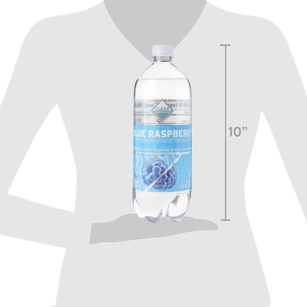 Clear American Blue Raspberry Sparkling Water 1 Liter