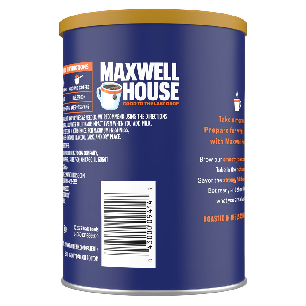 Maxwell House Original Roast Naturally Caffeinated Medium Roast Ground Coffee 10.3 oz Canister