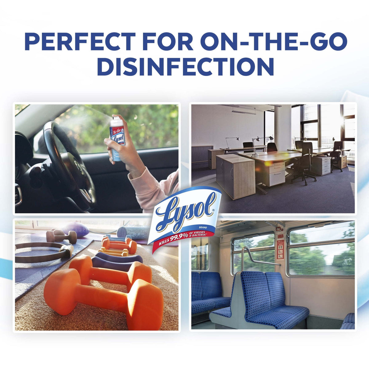 Lysol To Go Travel Size Disinfectant Spray Crisp Linen 1.5 fl oz