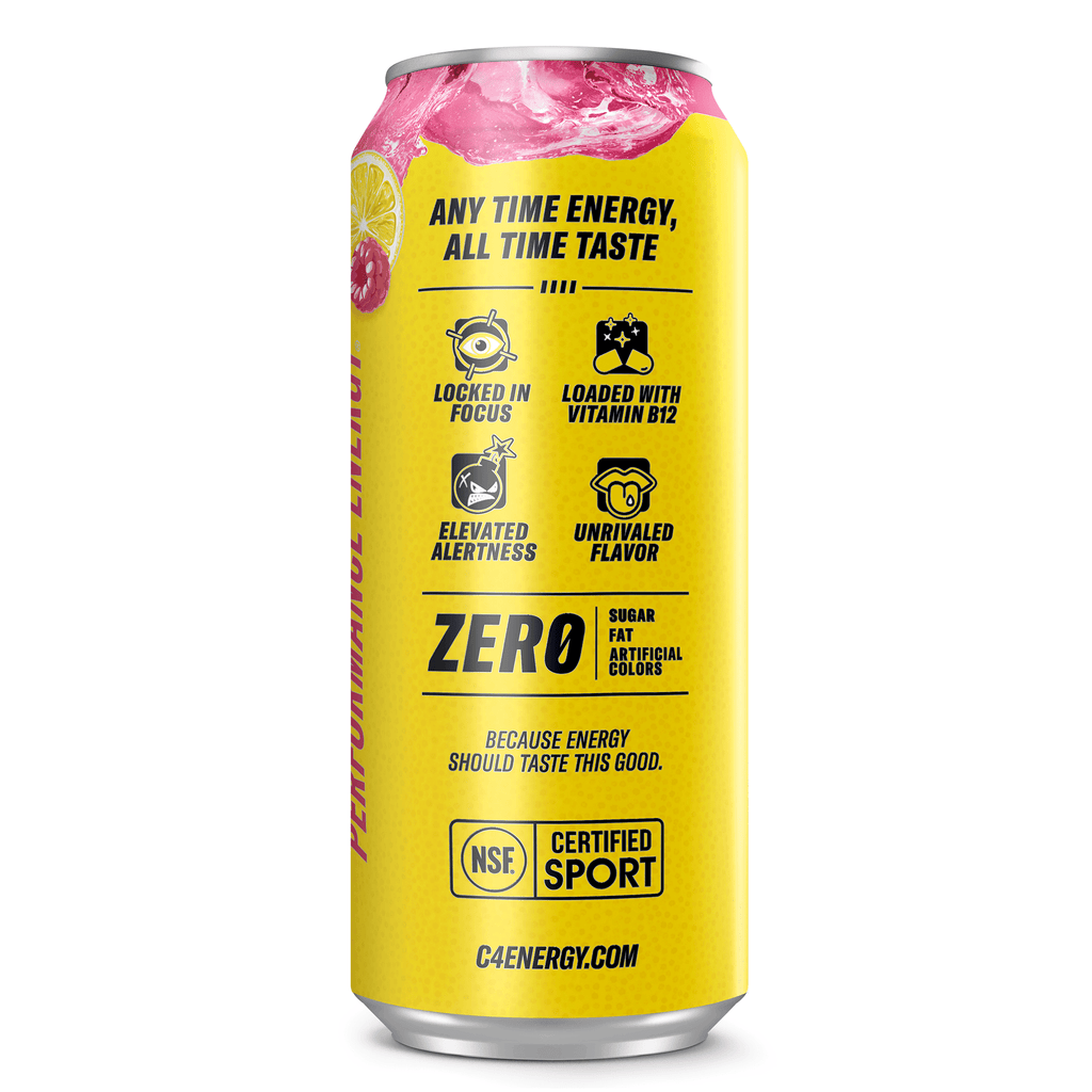 C4 Performance Energy Drink Pink Lemonade 16 fl oz Single Can