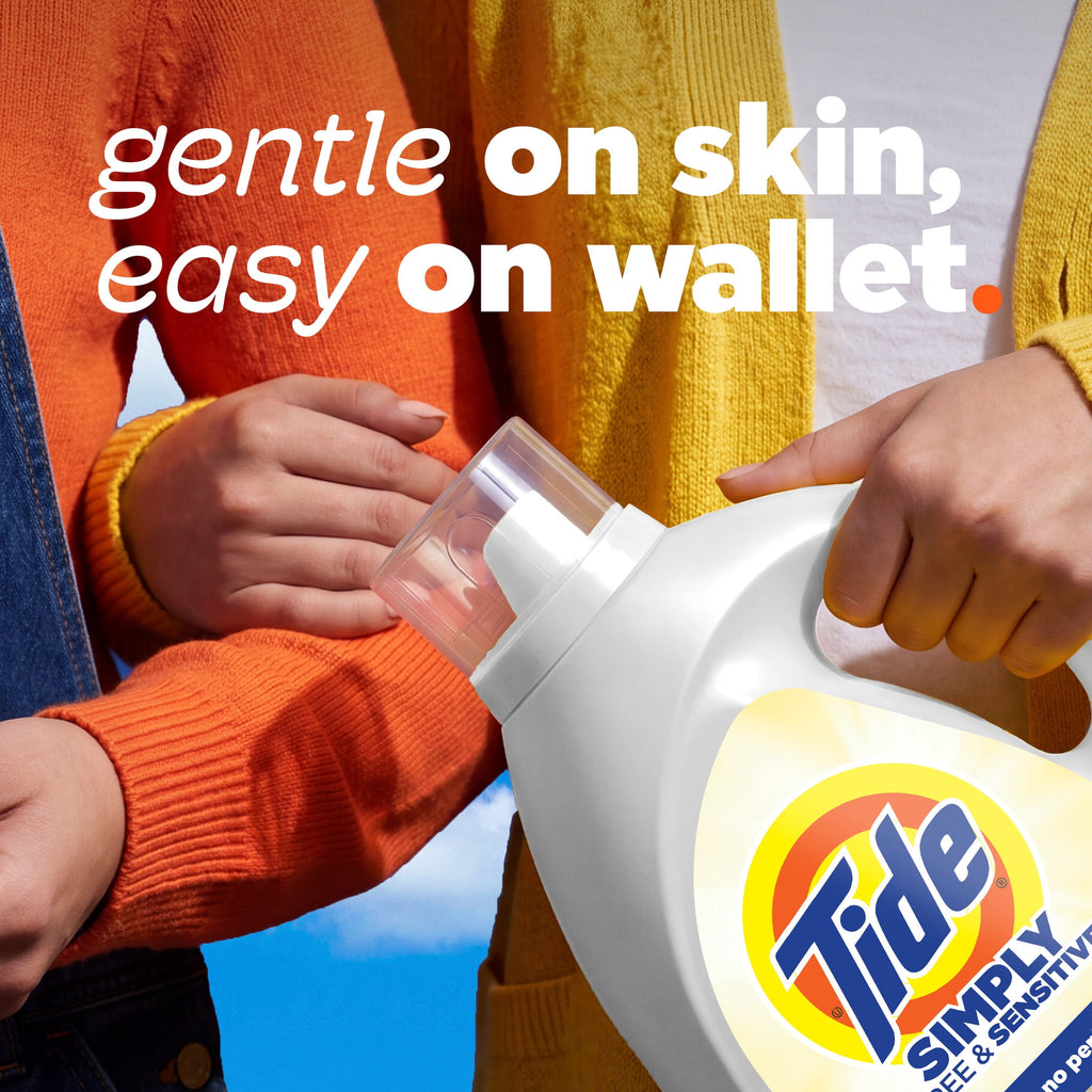 Tide Simply Liquid Laundry Detergent Free & Sensitive Unscented 107 fl oz 85 Loads