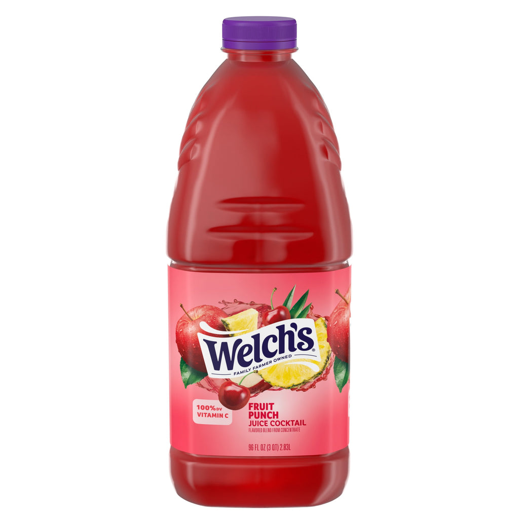 Welch's Fruit Punch Juice Cocktail Pulp-Free 96 fl oz Bottle