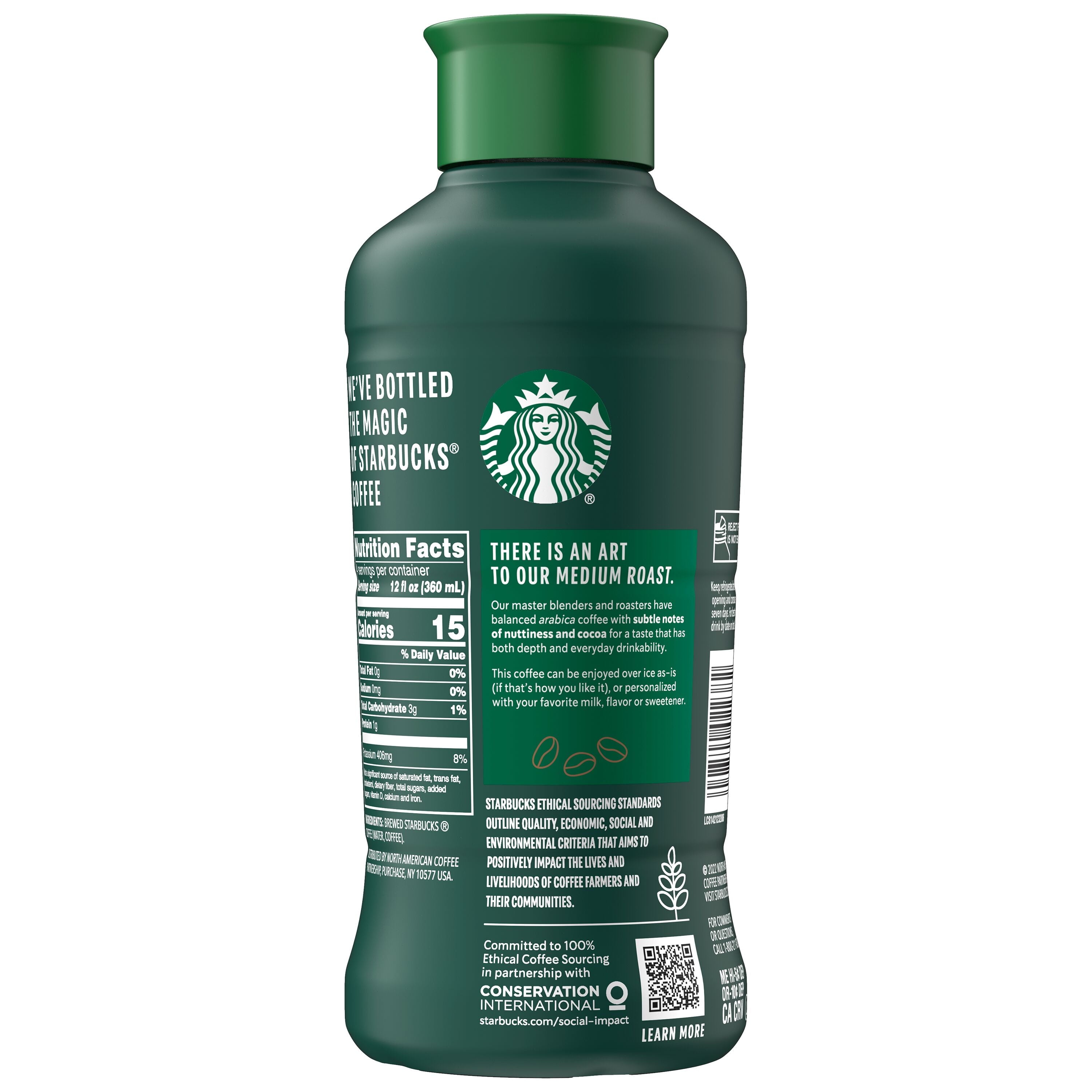 Starbucks Iced Coffee Unsweetened Medium Roast 100% Arabica Beans 48 fl oz